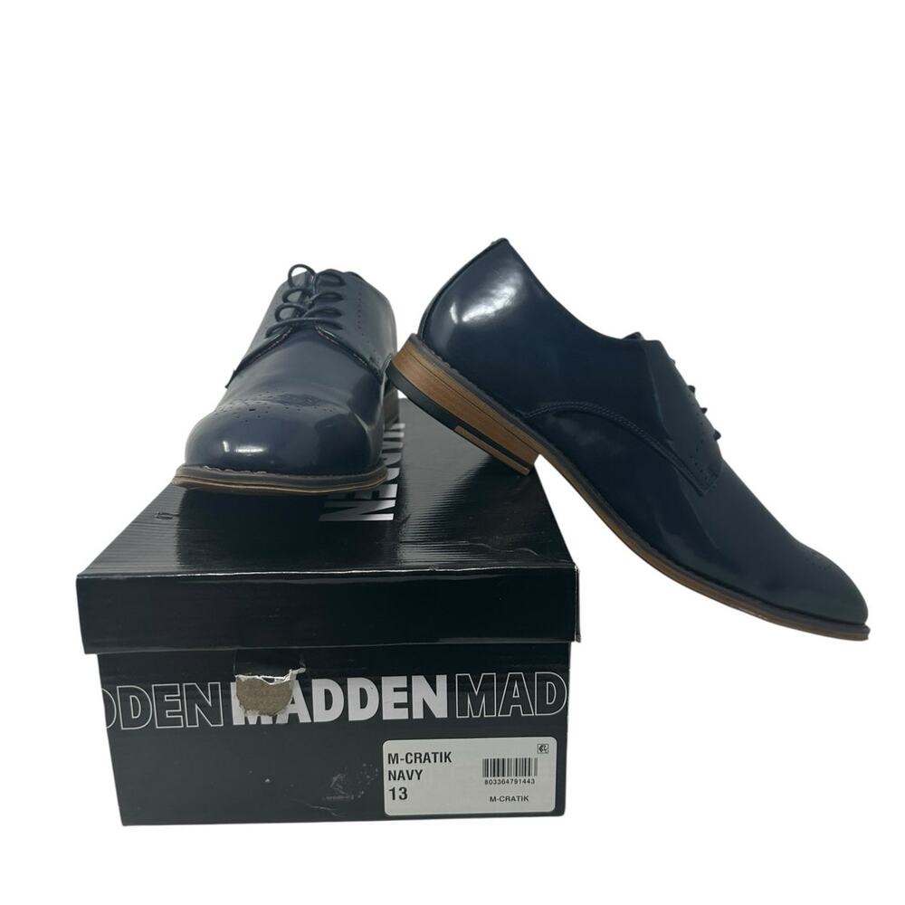 Madden Cratik Derby navy oxford dress shoes size 12